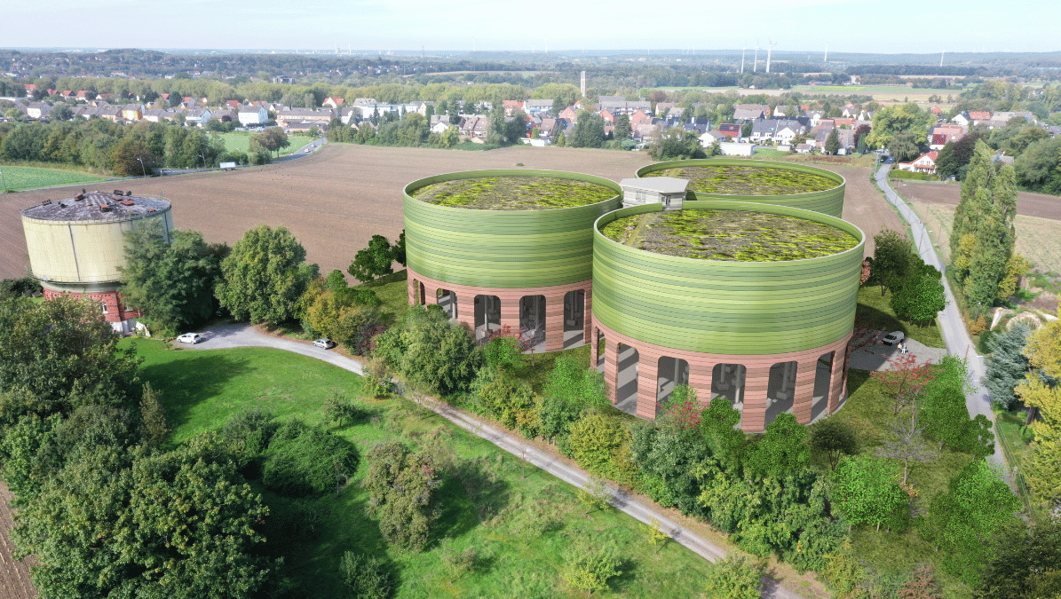 Blick auf die neue Hochbehälter-Anlage in Recklinhausen