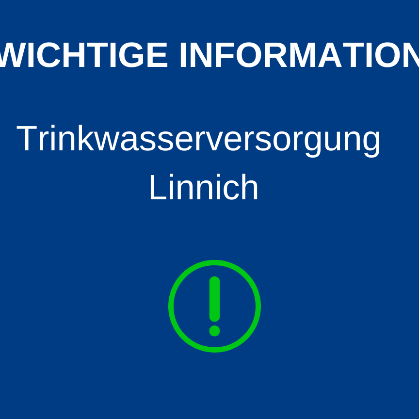 Wichtige Information zum Trinkwasser in Linnich