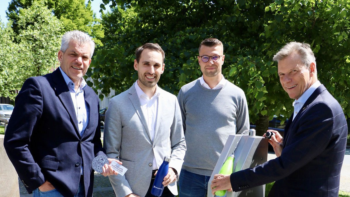 Neuer Trinkbrunnen in Recklinghausen an der Marienkirchen in Betrieb