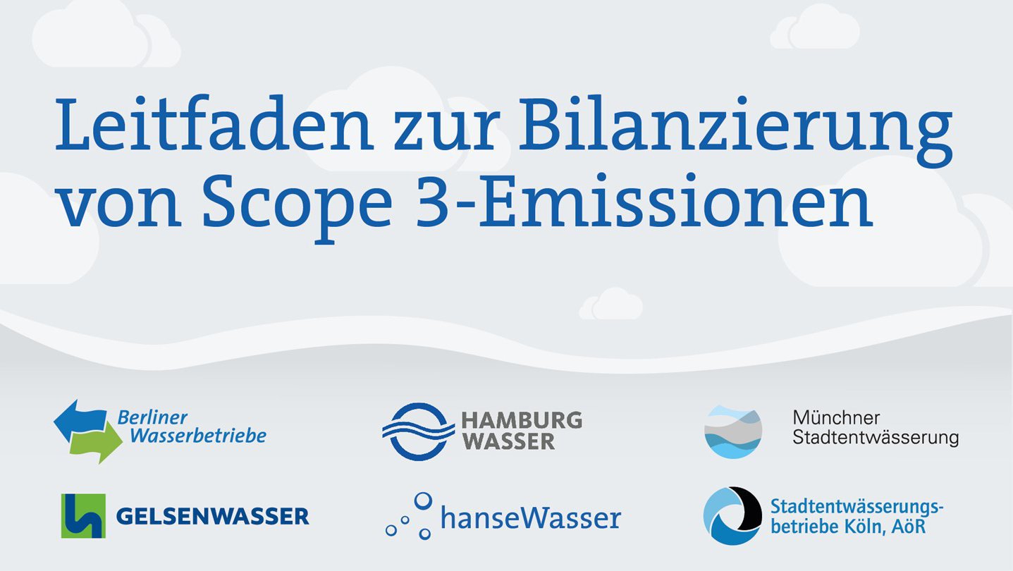 In Zusammenarbeit mit anderen Versorgungsunternehmen darunter hanseWasser, Berliner Wasserbetriebe, HAMBURG WASSER und Münchner Stadtentwässerung, Stadtentwässerungsbetriebe Köln, haben wir einen Leitfaden entwickelt, der es ermöglicht, ausgewählte Unterthemen der Scope 3-Emissionen systematisch zu bilanzieren. 