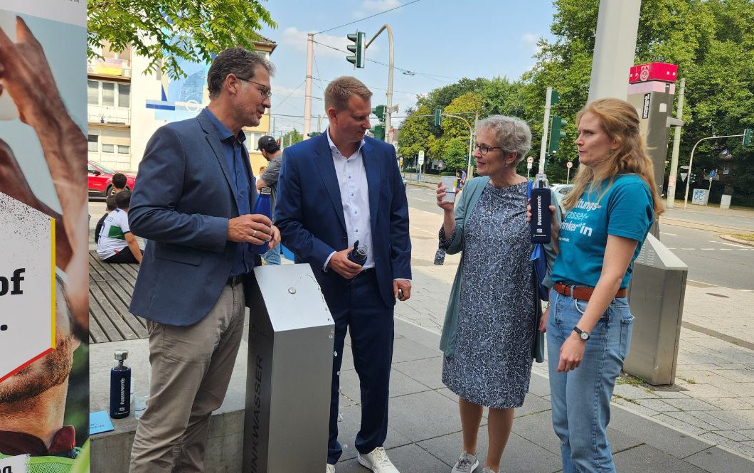 Neuer Trinkbrunnen auf dem Grilloplatz in Gelsenkirchen 