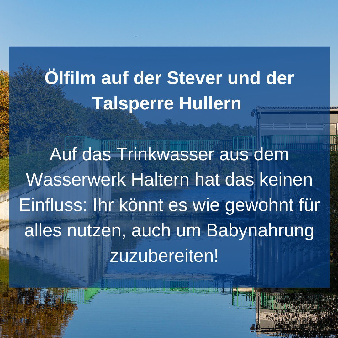 Ölfilm: keinen Einfluss auf die Trinkwasserqualität