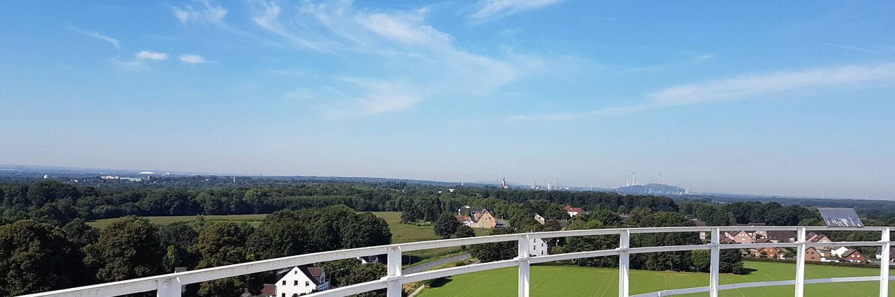 Aussicht vom historischen Wasserturm in Herten
