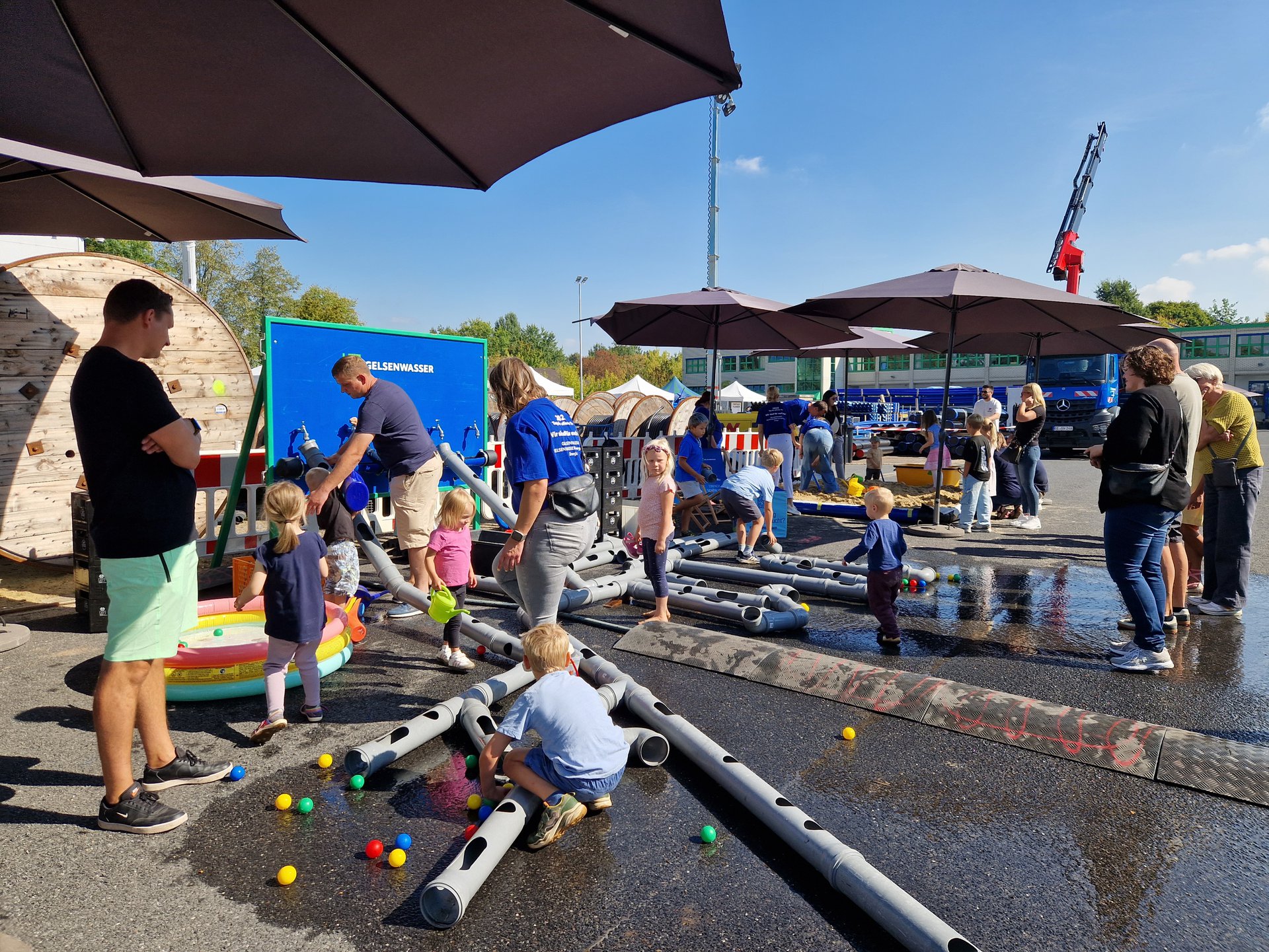 Wasserspiel beim Tag der offenen Tür in Unna