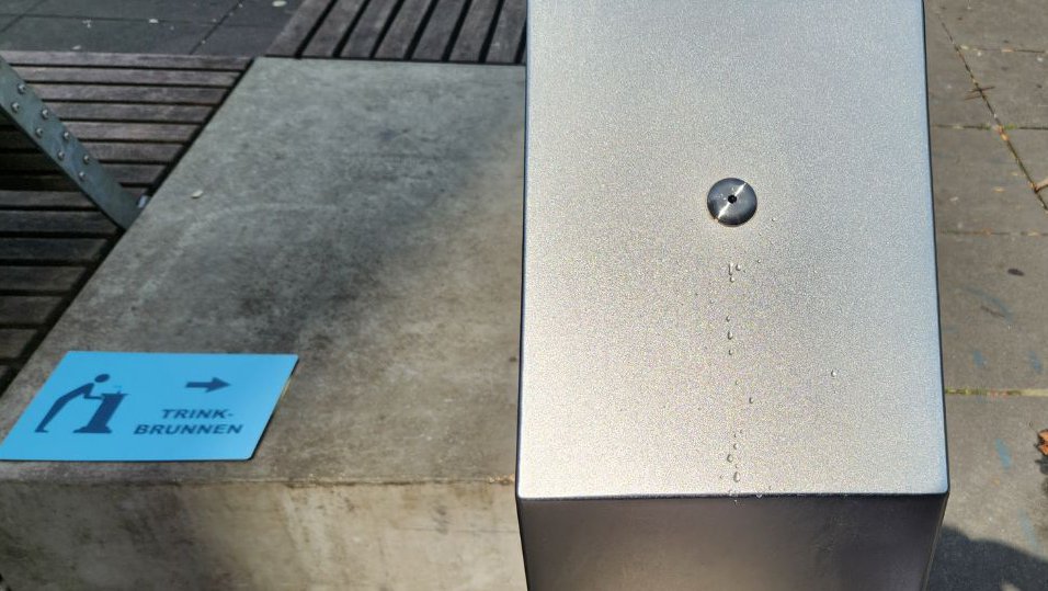 Der Trinkbrunnen auf dem Grilloplatz 