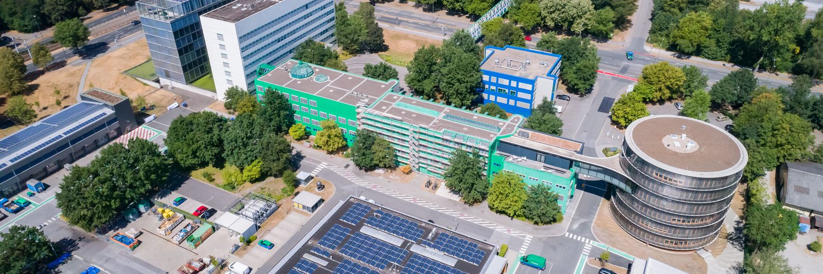 Die Hauptverwaltung von Gelsenwasser in Gelsenkirchen